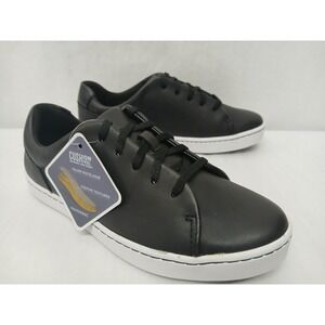 Clarks Pawley Springs Black Leather Cushion Feel Womens Sneakers 26146866 Sz 7.5